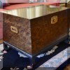 F19. Trunk with brass handles. 19”h x 26”w x19”d 